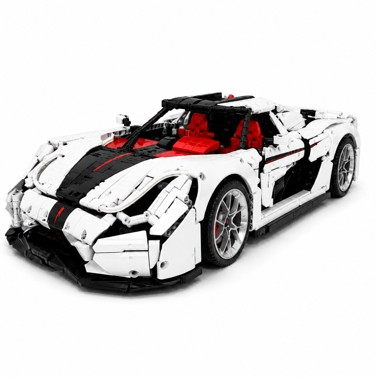 Koenigsegg Regera White Black Livery 3500PCS Finished Building Blocks