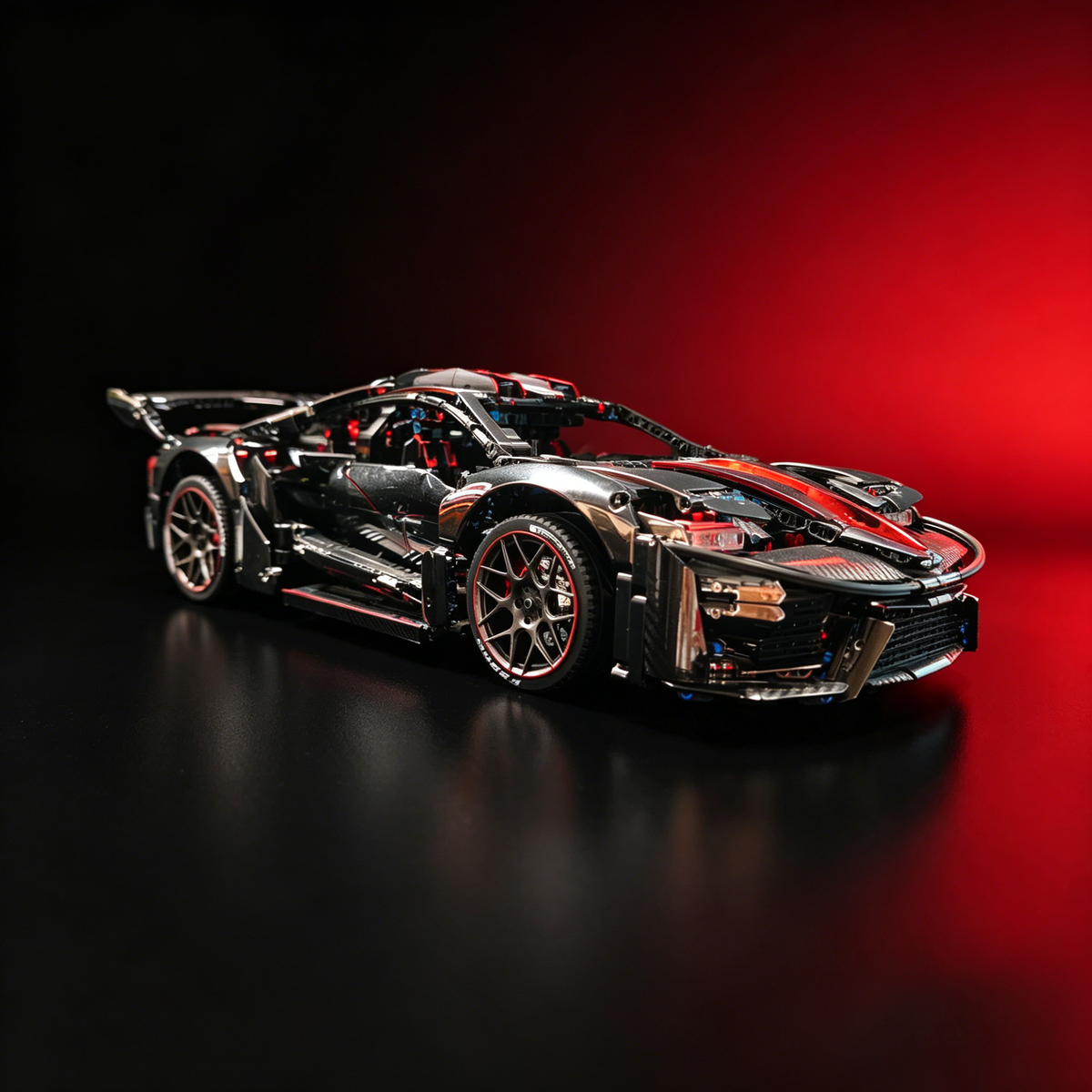 Ford GT Crimson Shadow Custom Edition 1:8 Finished Building Block Car 3180PCS