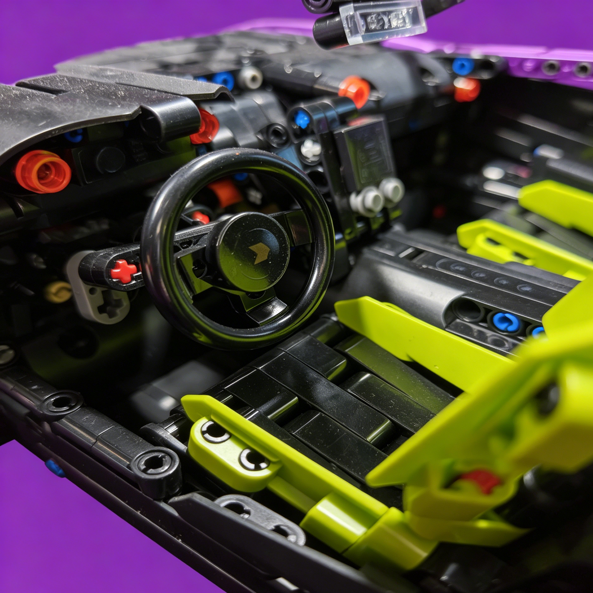 McLaren P1 Electroplated Purple Custom Edition 1:8 Finished Building Block Car 3893PCS