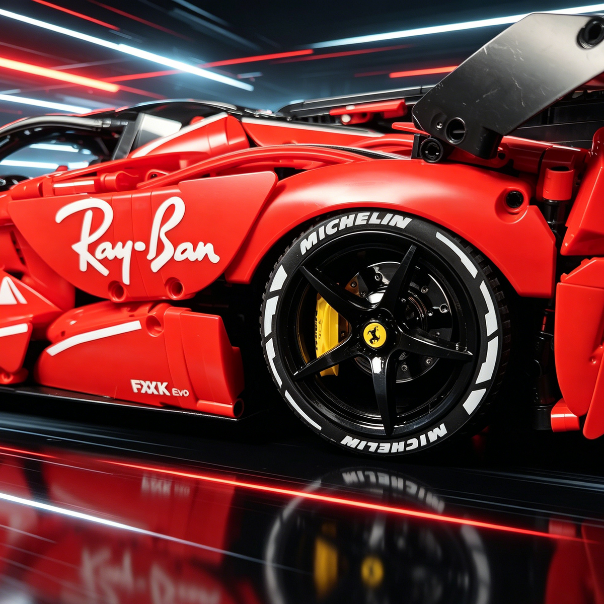 Ferrari FXX K Evo 1:8 Finished Building Block Car 3380PCS