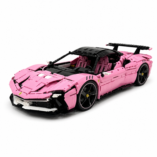 Ferrari SF90 Stradale Cherry Blossom Pink 3370PCS Finished Building Blocks