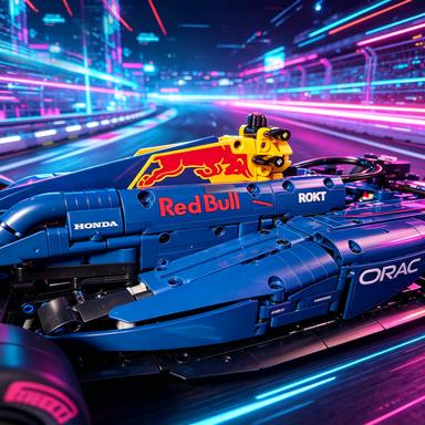 Red Bull Racing F1 RB20 2024 Verstappen & Pérez 1:8 Finished Building Block Car 1639PCS