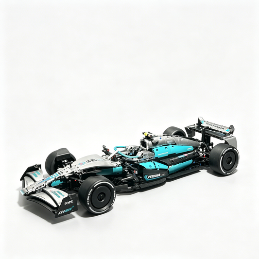 Mercedes-AMG Petronas F1 W15 2024 Hamilton & Russell 1:8 Finished Building Block Car 1790+PCS