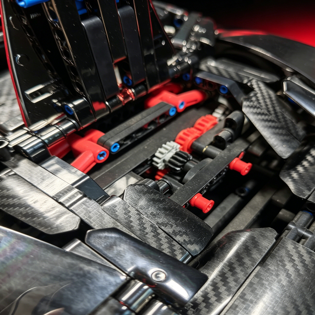 Ford GT Crimson Shadow Custom Edition 1:8 Finished Building Block Car 3180PCS