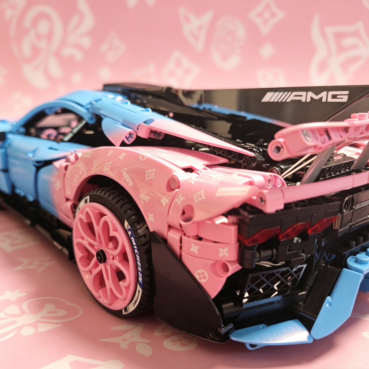 Mercedes-AMG ONE LV Logo Custom Edition 1:8 Finished Building Block Car 3290PCS