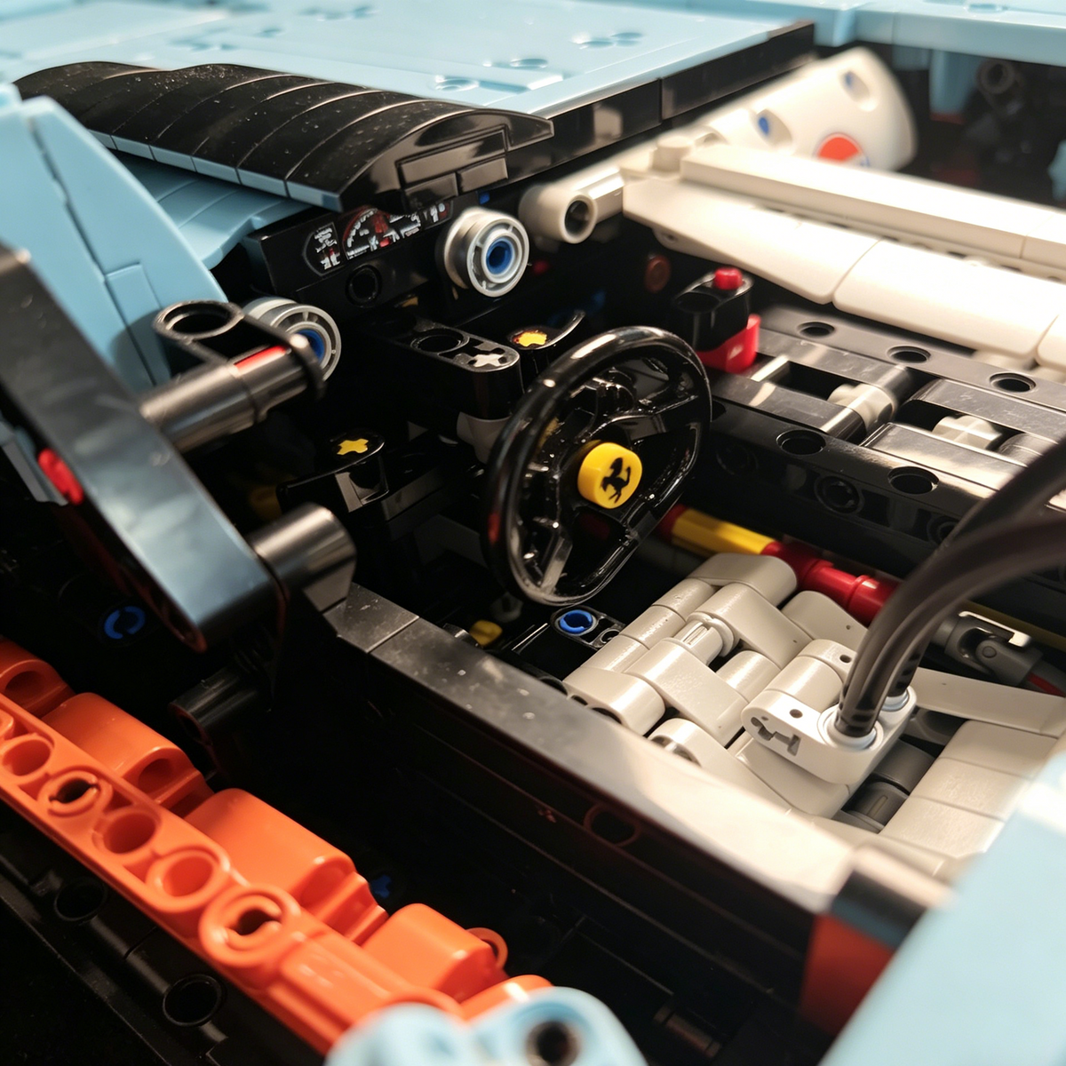Ferrari Monza SP2 Classic Gulf Livery 1:8 Finished Building Block Car 3280PCS