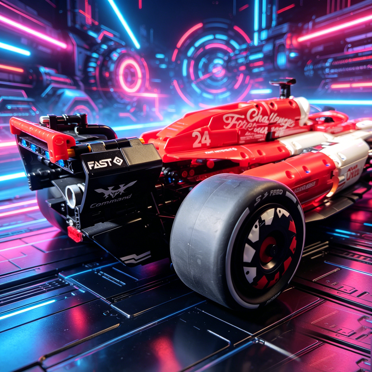 Alfa Romeo F1 Team ORLEN C42 2022 Bottas & Zhou 1:8 Finished Building Block Car 2100+PCS