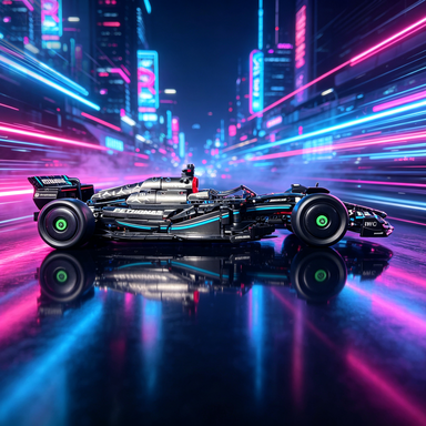 Mercedes-AMG Petronas F1 W12 2021 Hamilton & Bottas 1:8 Finished Building Block Car 1912PCS