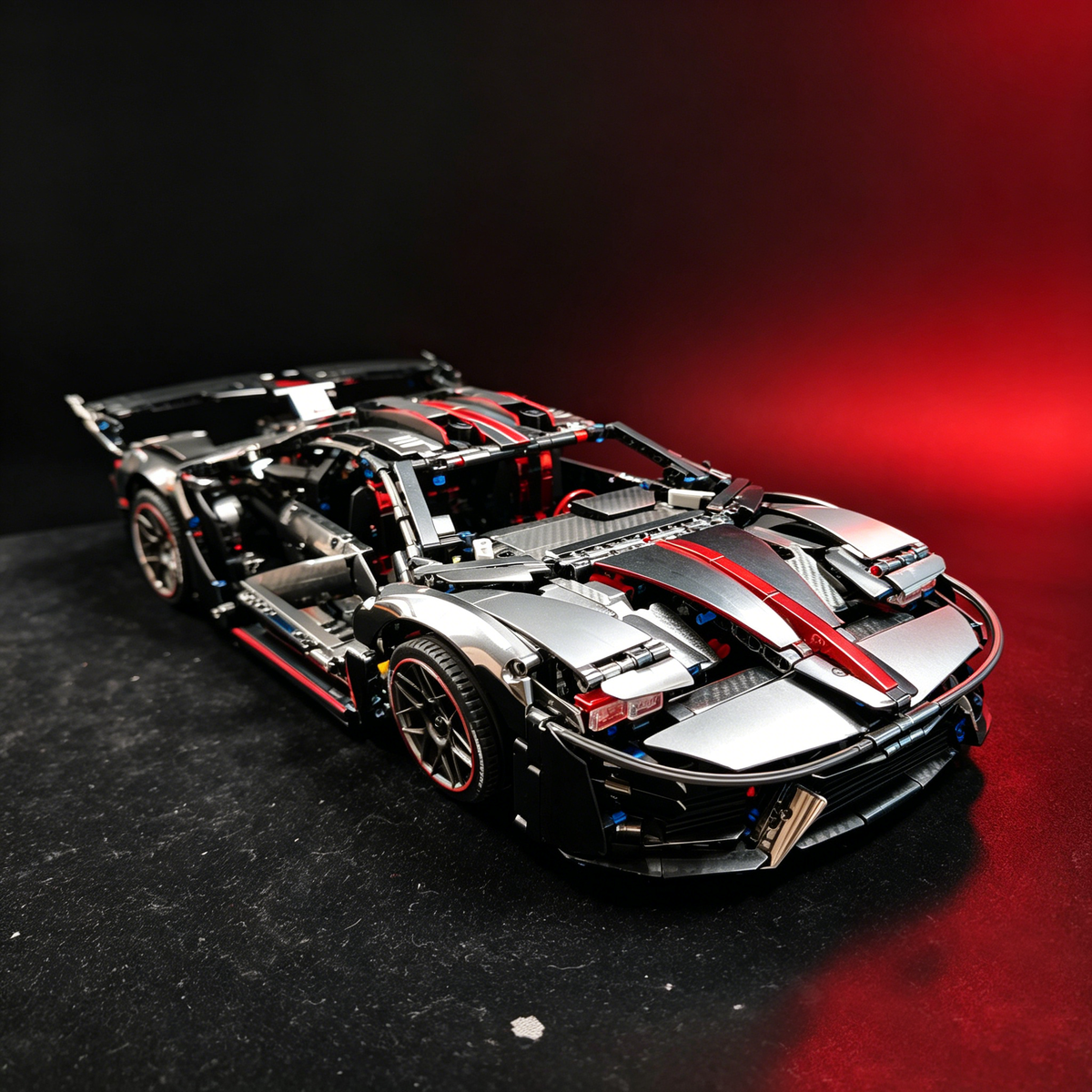 Ford GT Crimson Shadow Custom Edition 1:8 Finished Building Block Car 3180PCS