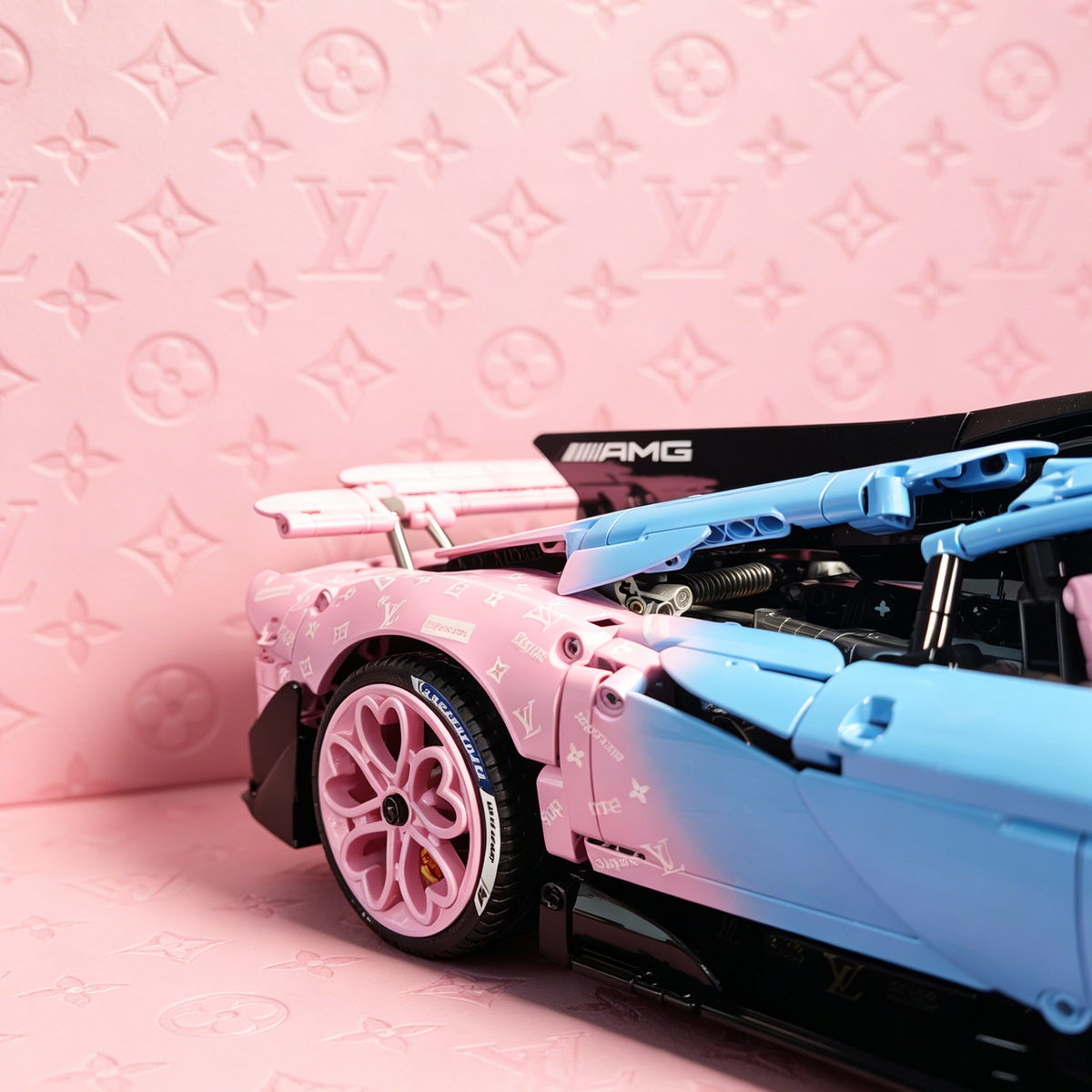 Mercedes-AMG ONE LV Logo Custom Edition 1:8 Finished Building Block Car 3290PCS
