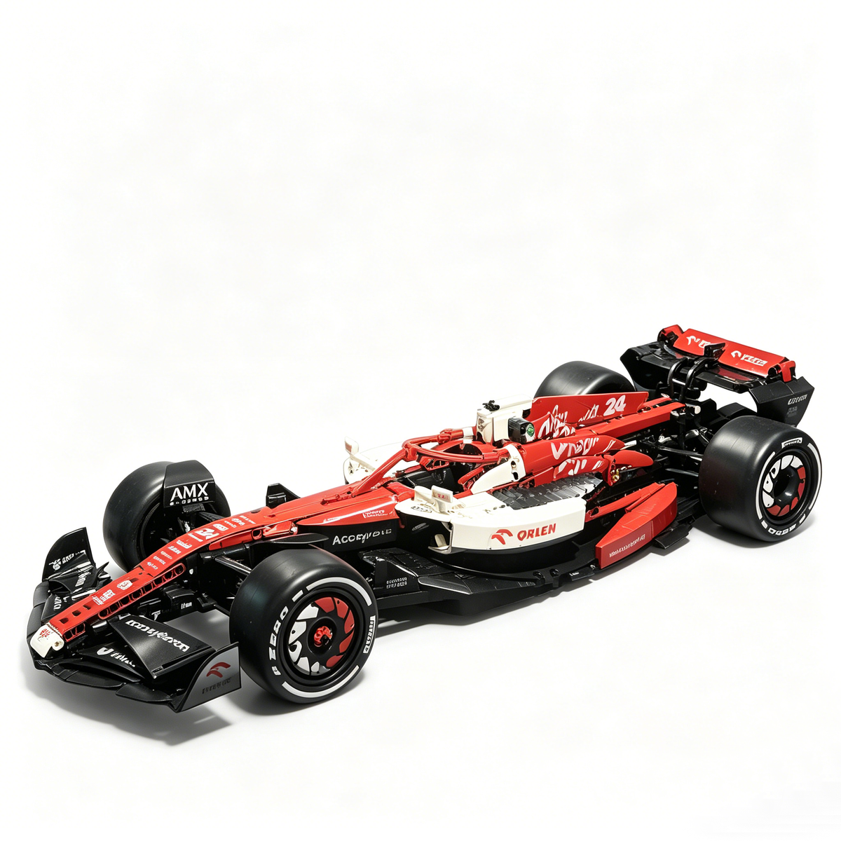 Alfa Romeo F1 Team Stake C43 2023 Bottas & Zhou 1:8 Finished Building Block Car 1800+PCS
