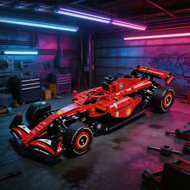 Ferrari F1 SF-24 2024 Leclerc & Sainz 1:8 Finished Building Block Car 1361PCS