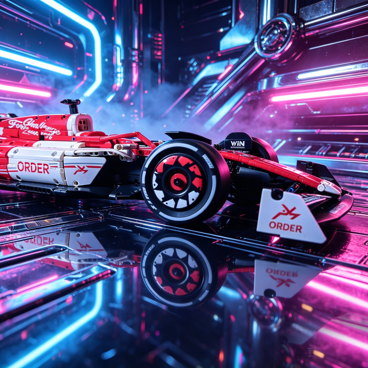Alfa Romeo F1 Team ORLEN C42 2022 Bottas & Zhou 1:8 Finished Building Block Car 2100+PCS