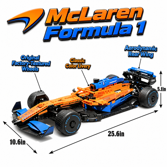 McLaren F1 MCL35M 2021 Norris & Ricciardo 1:8 Finished Building Block Car 1432+PCS