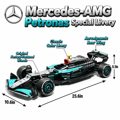 Mercedes-AMG Petronas F1 W12 2021 Hamilton & Bottas 1:8 Finished Building Block Car 1912PCS