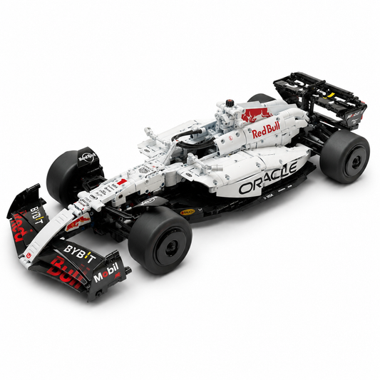 Red Bull Racing RB20 2024 Verstappen White Custom Livery 1:8 Finished Building Block F1 Car Approx. 1900 PCS