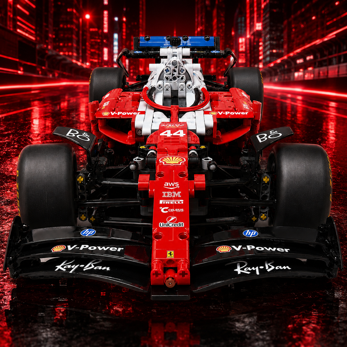 Ferrari F1 SF-25 2025 Hamilton 1:8 Finished Building Block F1 Car Approx. 1900 PCS