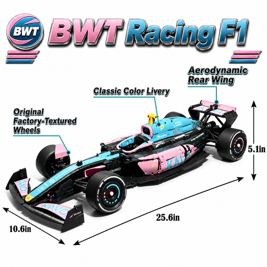 BWT Alpine F1 A526 2026 Gasly & Colapinto 1:8 Finished Building Block Car 2173+PCS