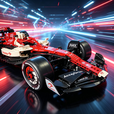 Alfa Romeo F1 Team Stake C43 2023 Bottas & Zhou 1:8 Finished Building Block Car 1800+PCS