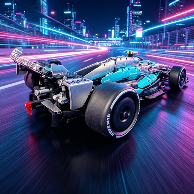 Mercedes-AMG Petronas F1 W15 2024 Hamilton & Russell 1:8 Finished Building Block Car 1790+PCS