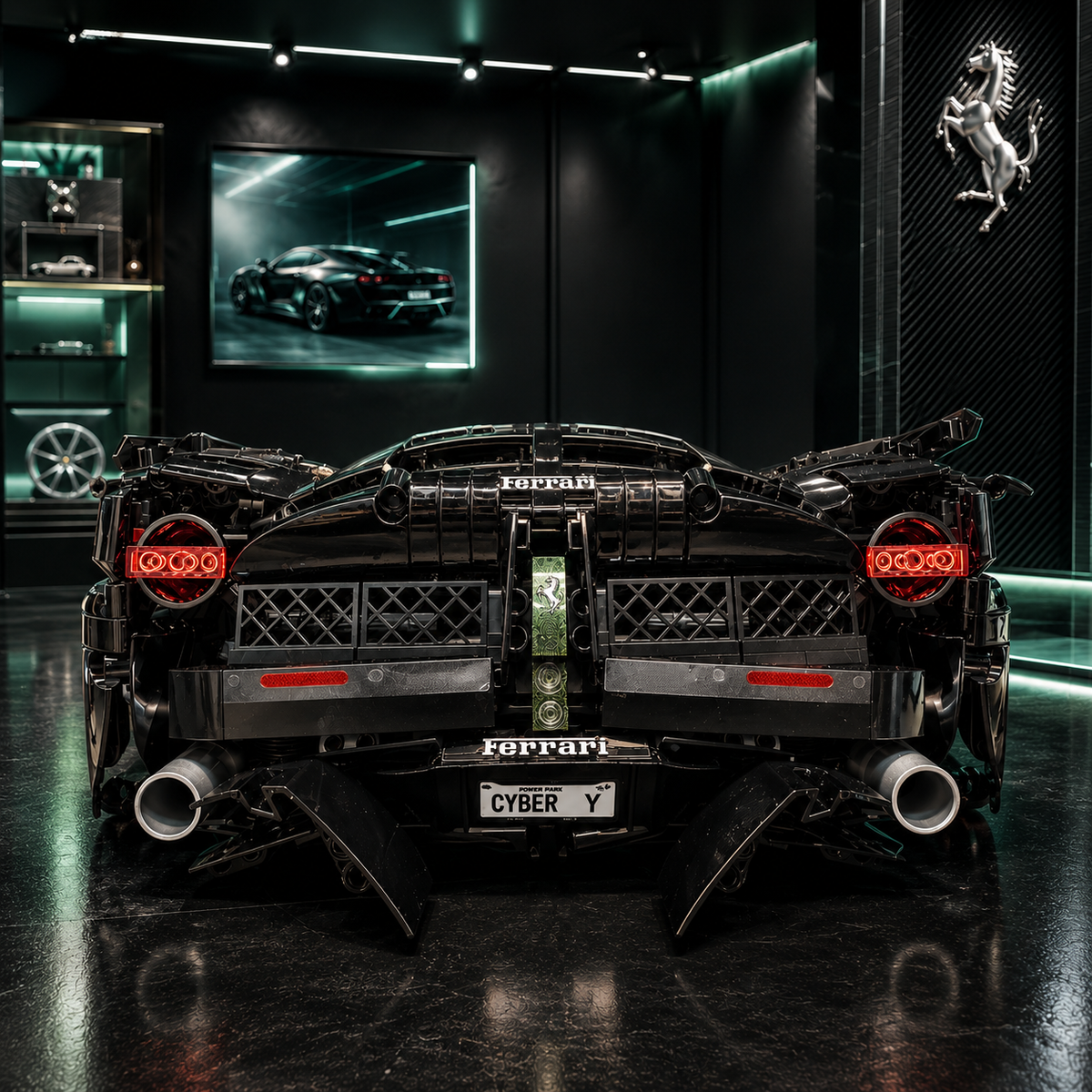 Ferrari FXX-K Evo Chameleon Metal Green Custom Edition 3820PCS Finished Building Blocks