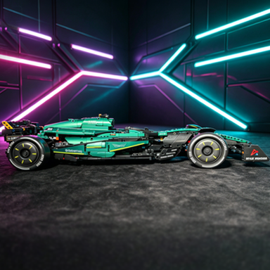 Aston Martin Aramco F1 AMR24 2024 Alonso & Stroll 1:8 Finished Building Block Car 1912+PCS