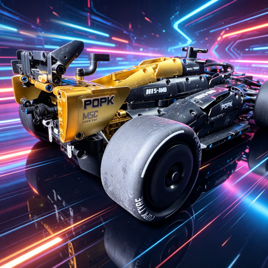 Renault F1 No.27 Hülkenberg 1:8 Finished Building Block Car 2220+PCS