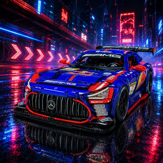 Mercedes-AMG GT3 Red Bull Racing Livery 1:8 Finished Building Block Car Approx. 3200 PCS