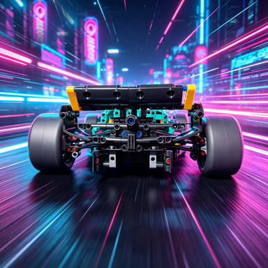 Mercedes-AMG Petronas F1 W15 2024 Hamilton & Russell 1:8 Finished Building Block Car 1790+PCS