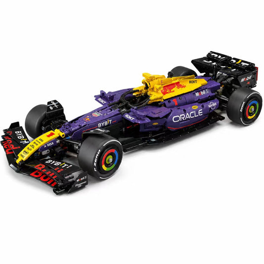 Red Bull Racing RB20 2024 Verstappen Purple Yellow Custom Livery 1:8 Finished Building Block F1 Car Approx. 1900 PCS